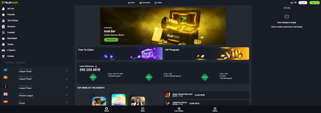 Playdash online casino Malaysia